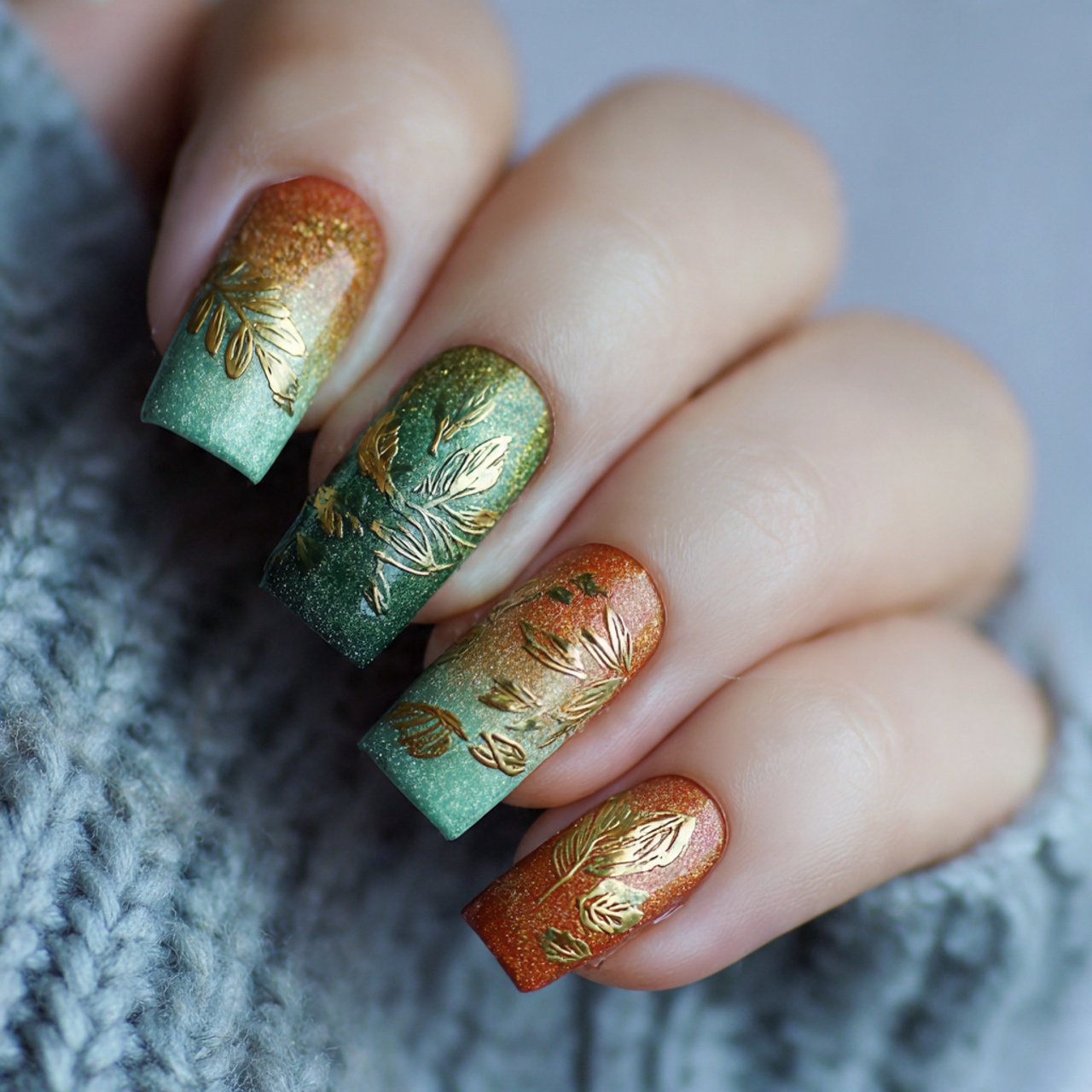 shimmering nails nature nails