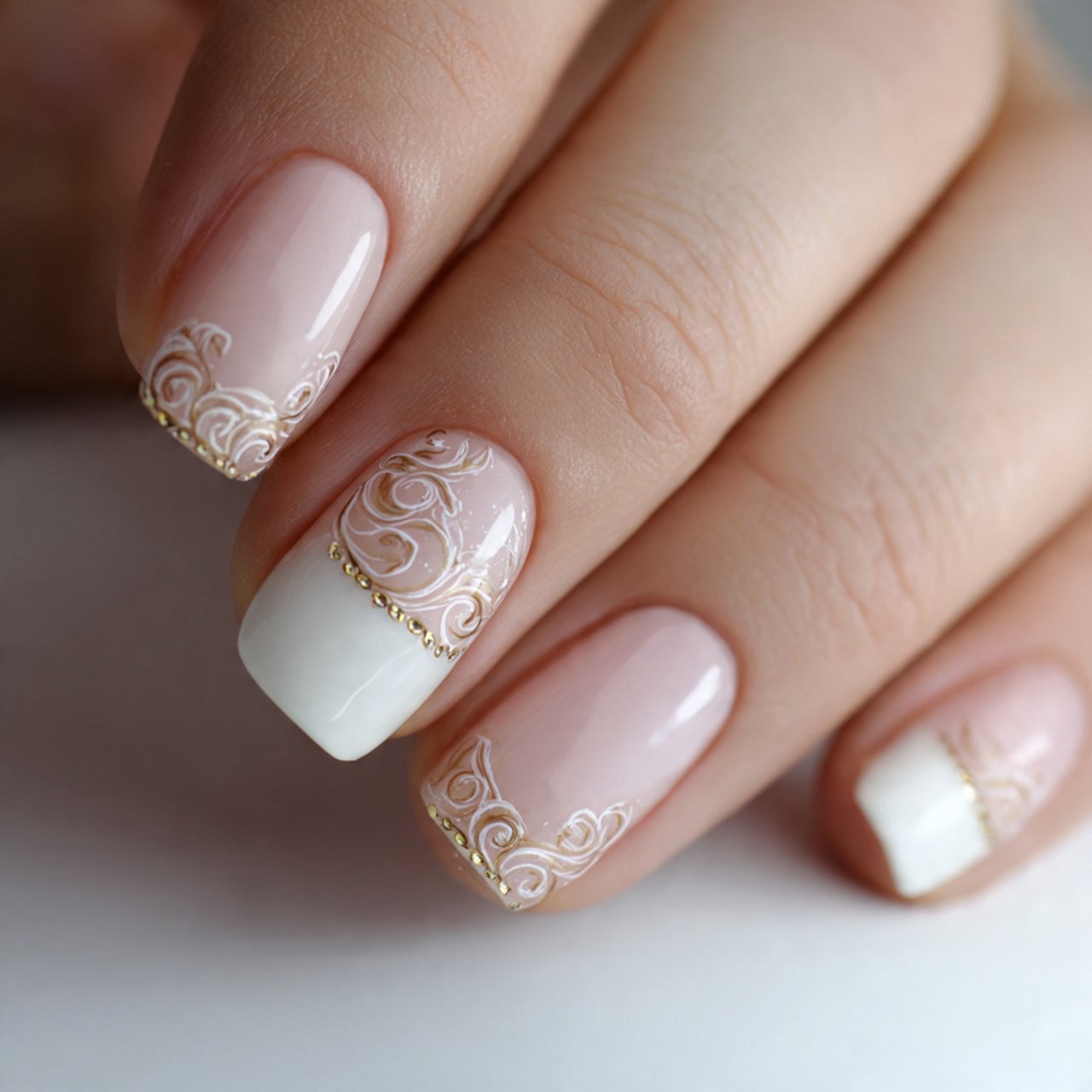short cream nail designs elegant nails
