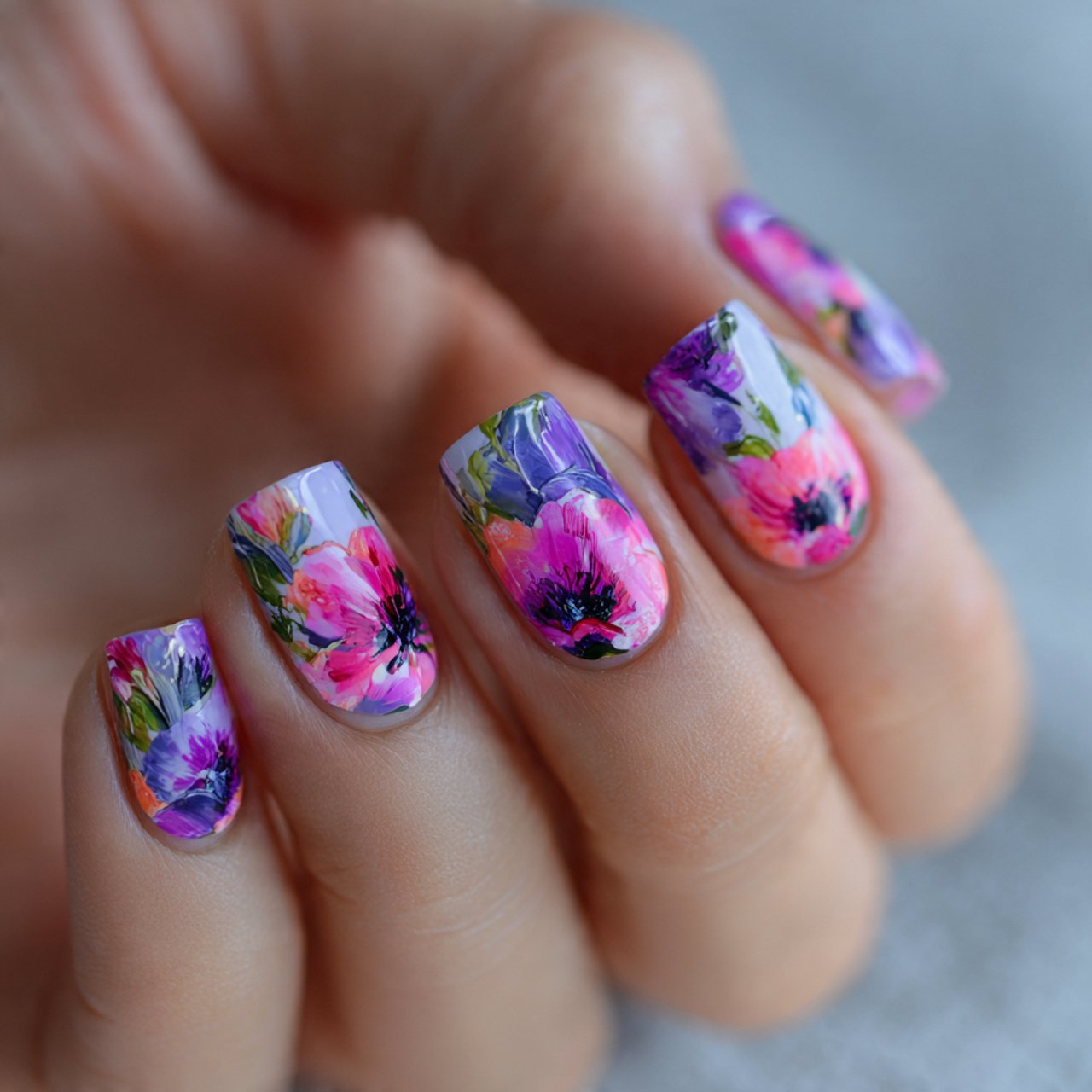 short floral acrylic designs stunning nails