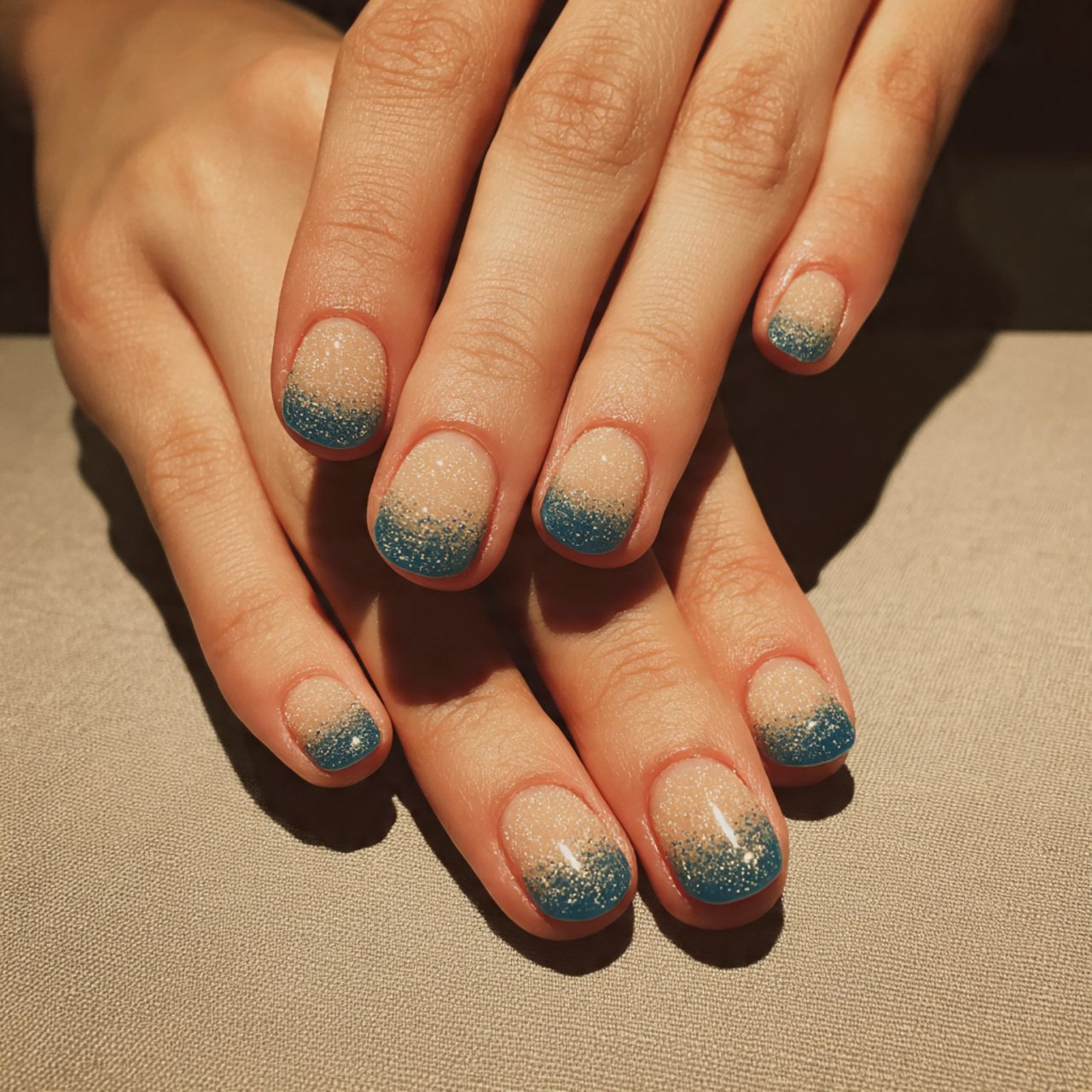 short glitter fade nails attractive nails