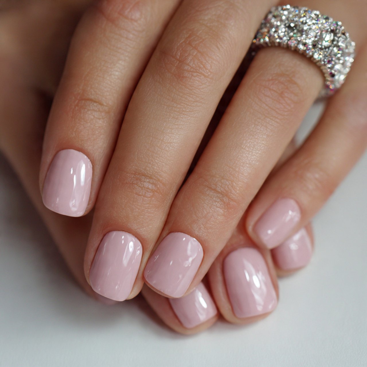 short gloss nails elegant nails
