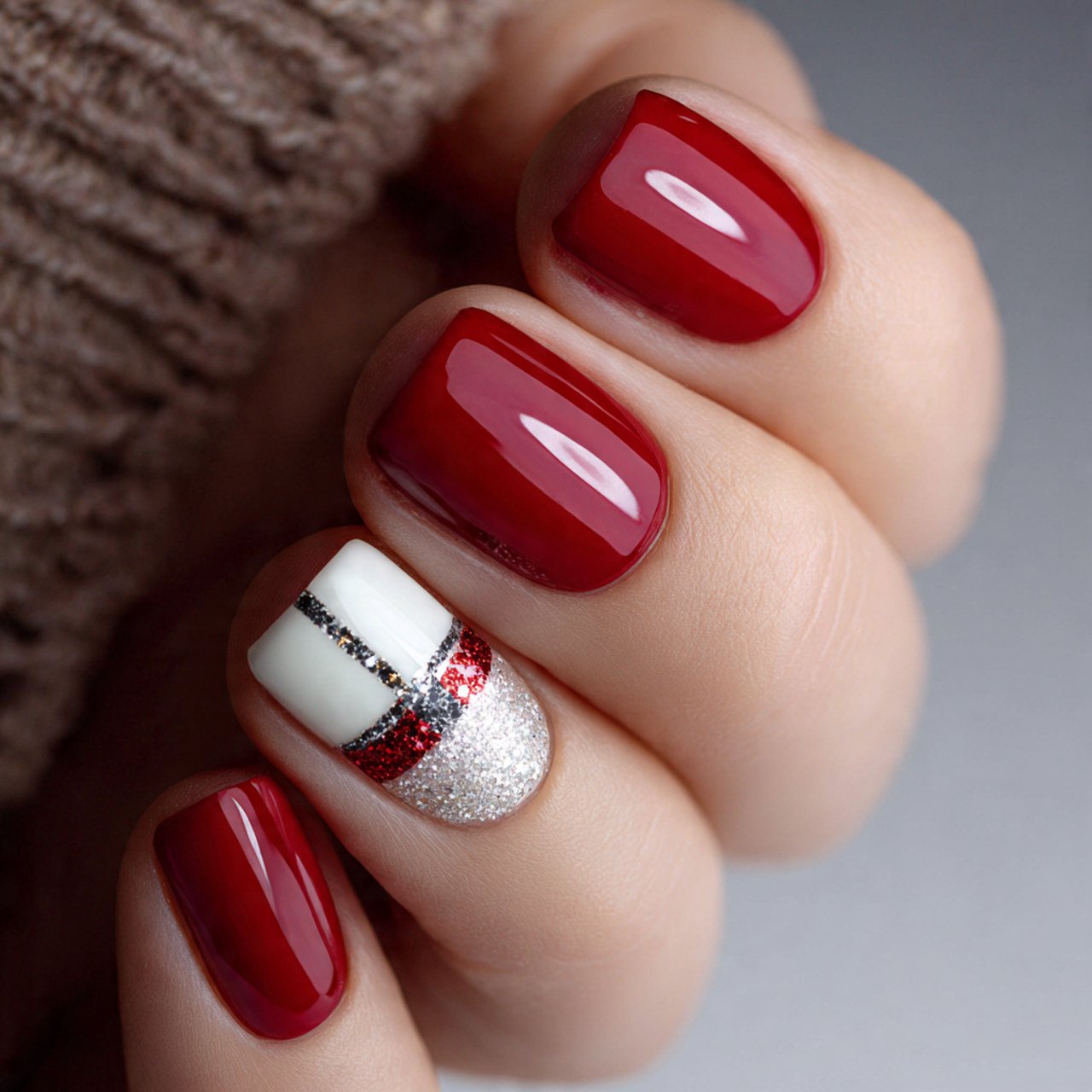 Nails Inspiration Square: 15 Chic, Salon-Approved Designs for a Clean and Stylish Look 8 short square red nails creative looks nails