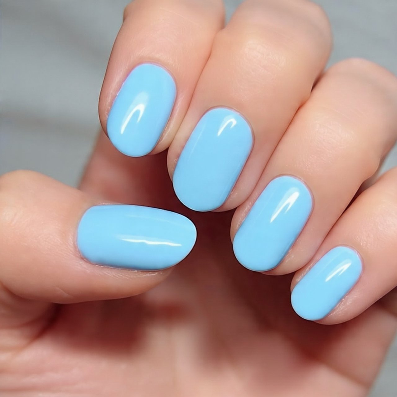 short squoval baby blue everyday clean nails creat
