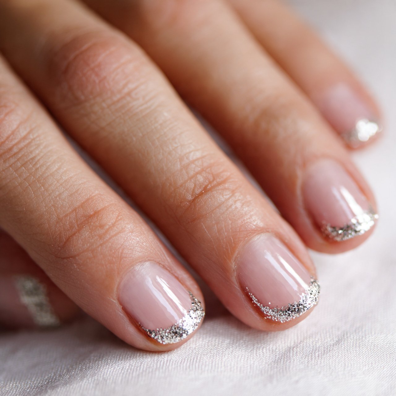 silver sparkle cuticle detail nails cool looks nai
