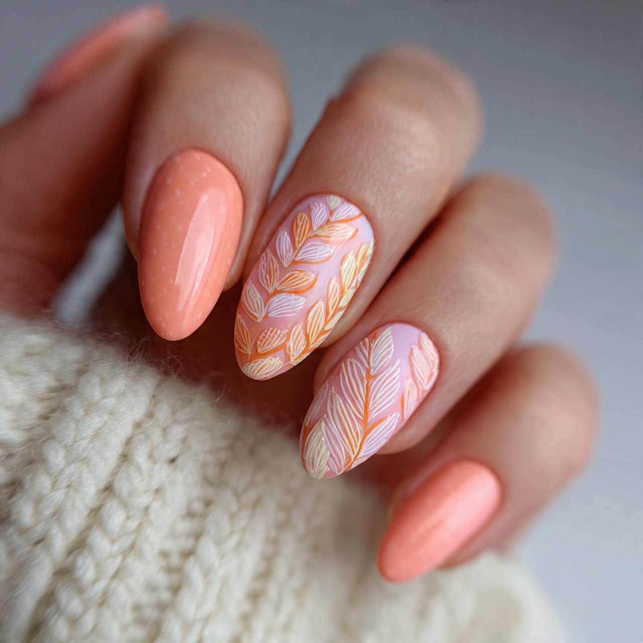 soft coral nails gorgeous looks nails