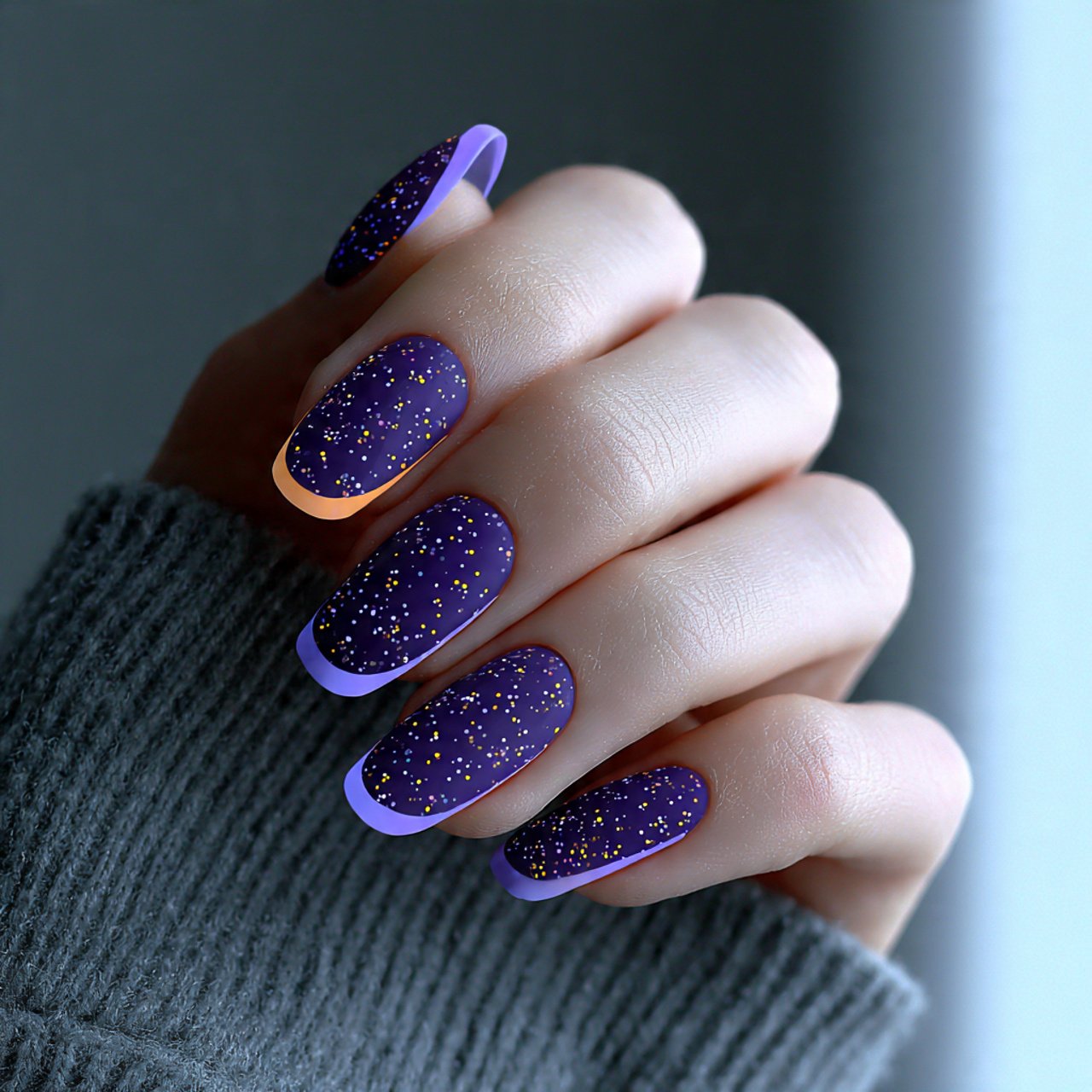 soft coral tips creative nails