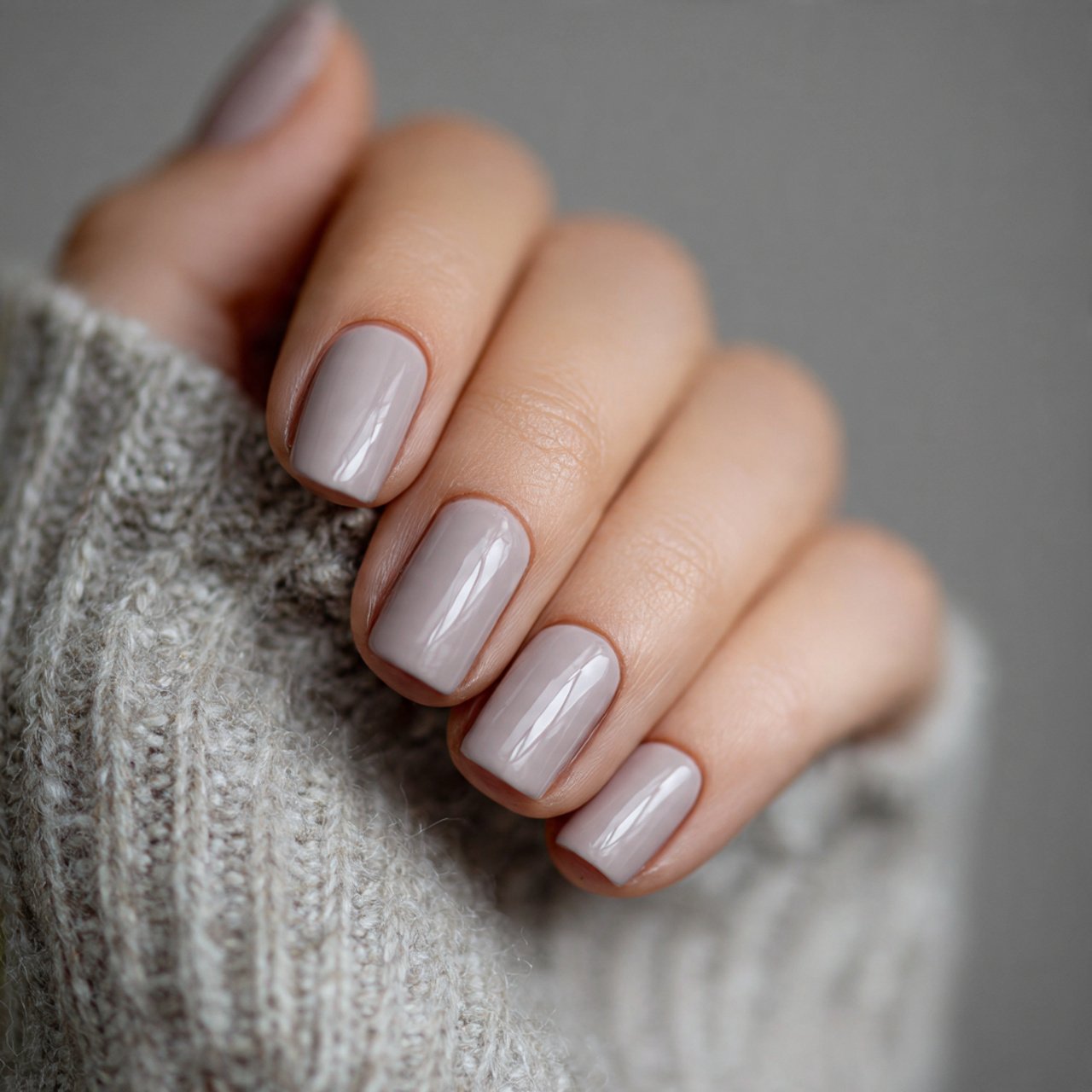 soft gray minimalist nails supper nails
