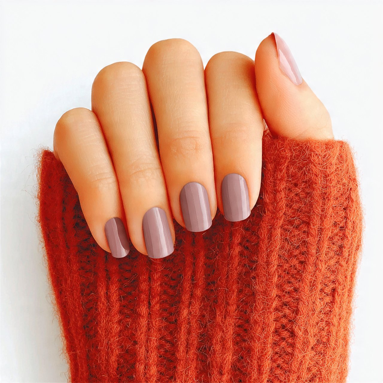 soft grey cool toned minimal attractive nails