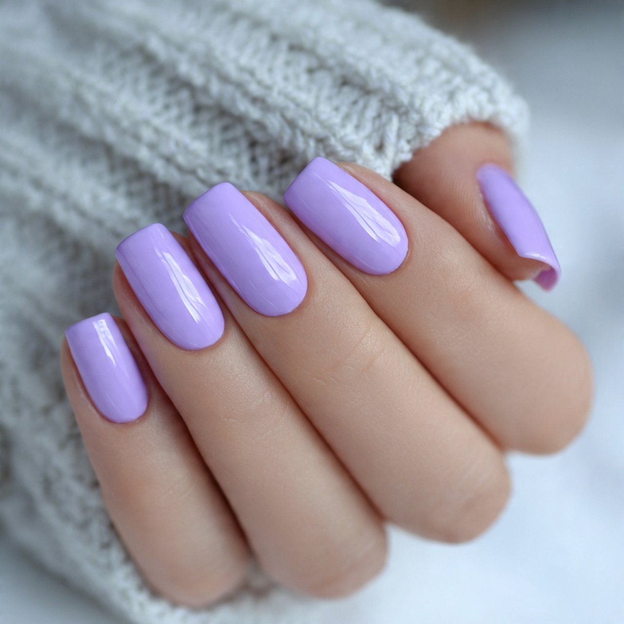 soft lavender gloss nails attractive nails