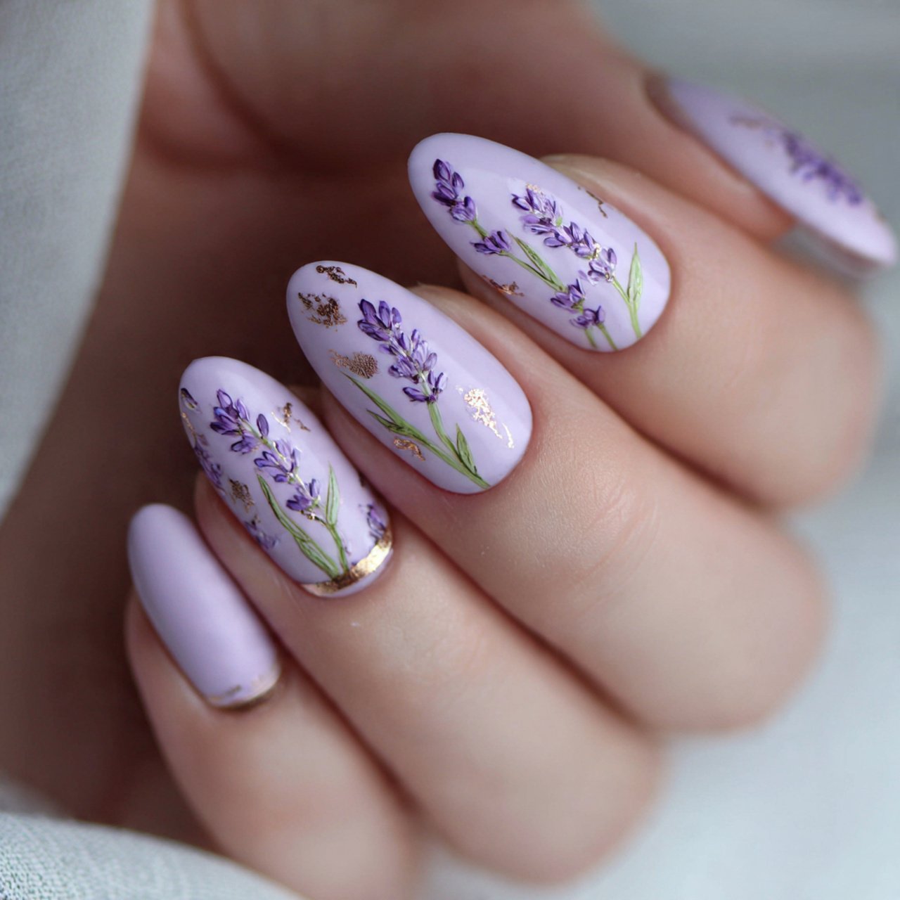 soft lavender nails elegant nails