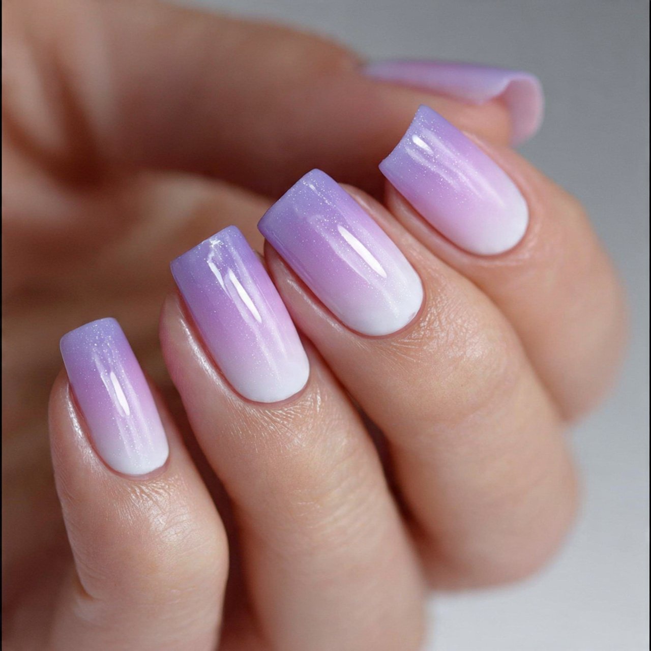 soft lavender ombre attractive nails