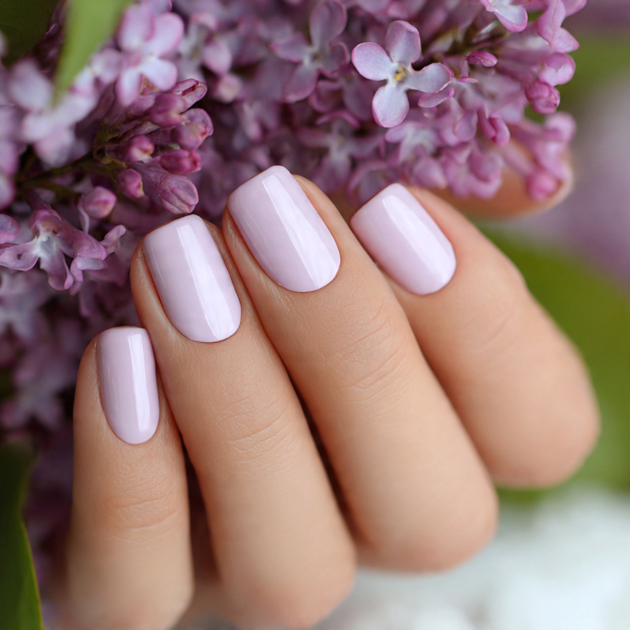 soft lilac graduation nails