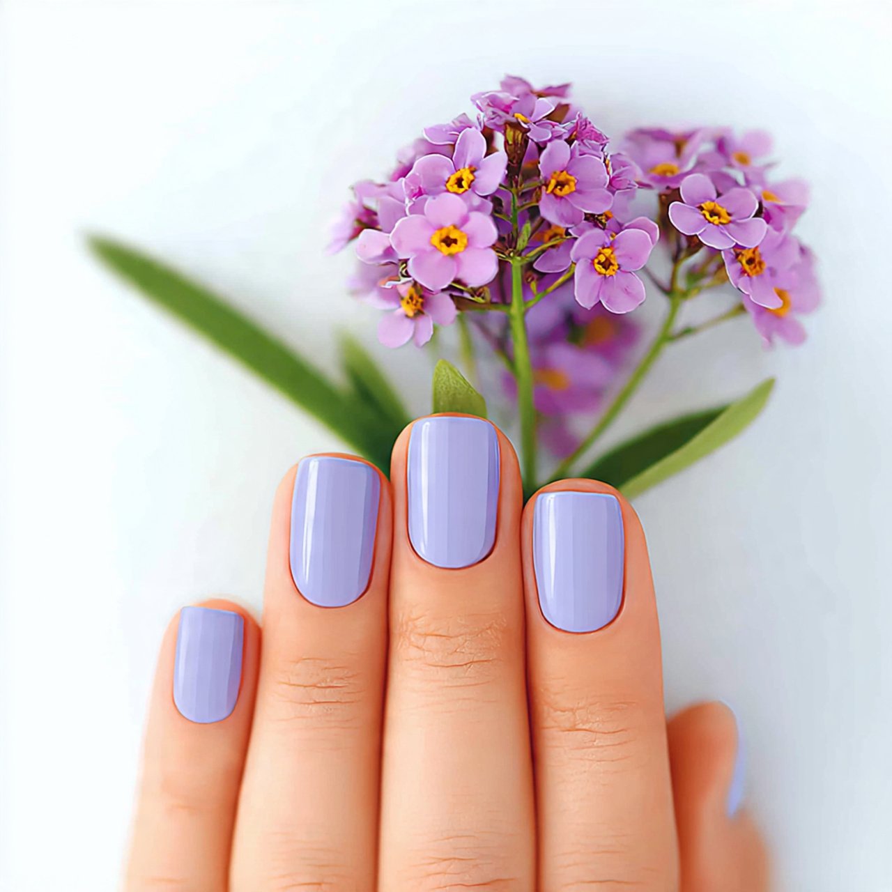 soft lilac syrup nails nature look nails
