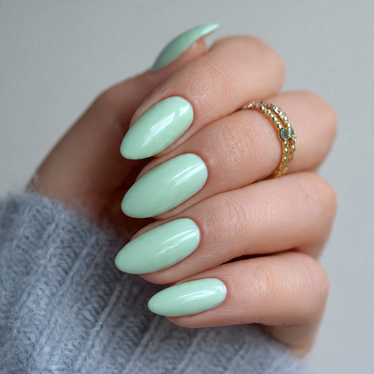 soft mint green nails decent look nails