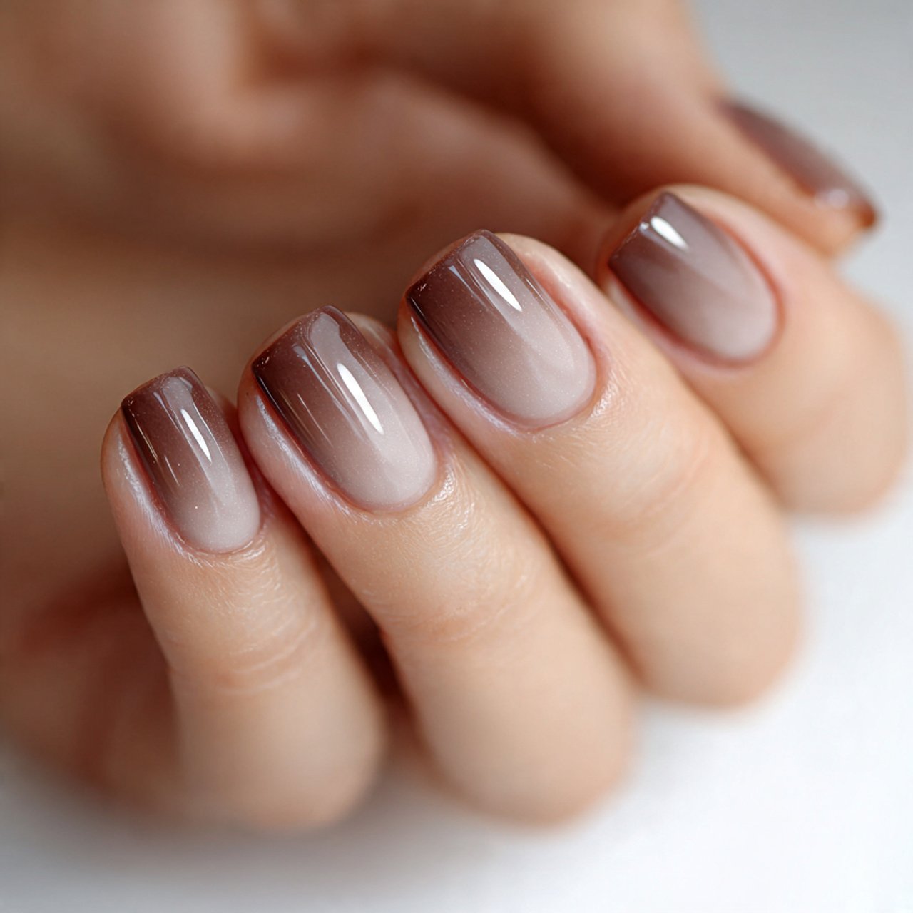 Autumn Nails Inspiration: 15 Salon-Approved Designs That Feel Chic, Cozy, and Wearable 11 soft mocha ombre nails attractive nails