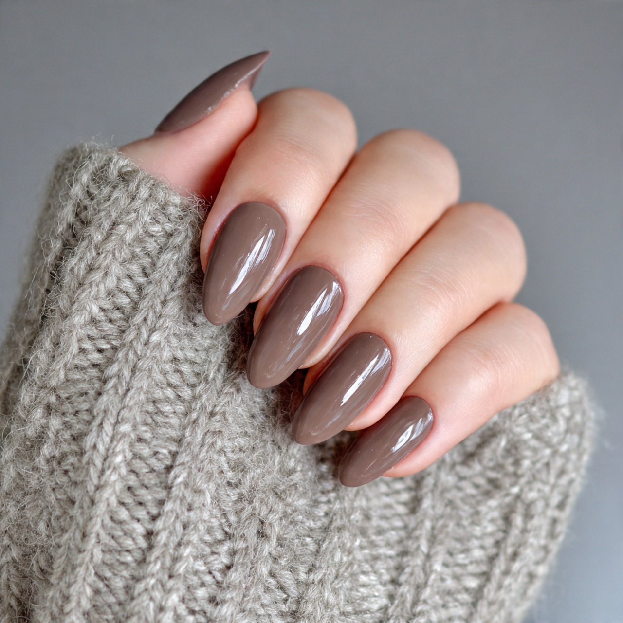 soft mocha oval nails flawless nails
