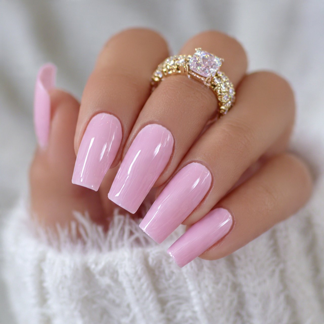 soft pink gloss ballerina nails gorgeous nails