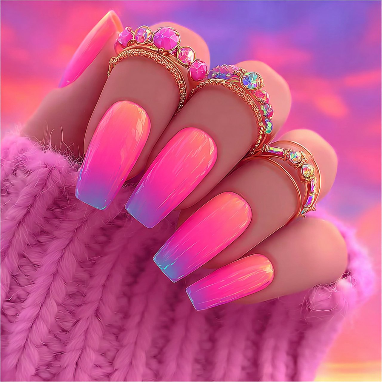 soft pink gradient nails attractive nails
