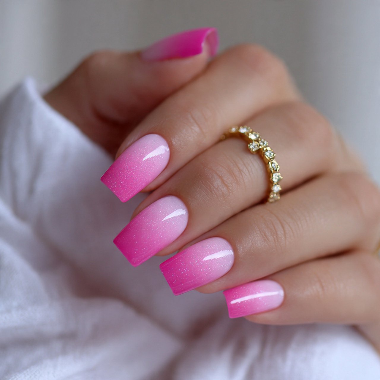 Nails Inspiration Square: 15 Chic, Salon-Approved Designs for a Clean and Stylish Look 4 soft pink square ombre nails attractive nails