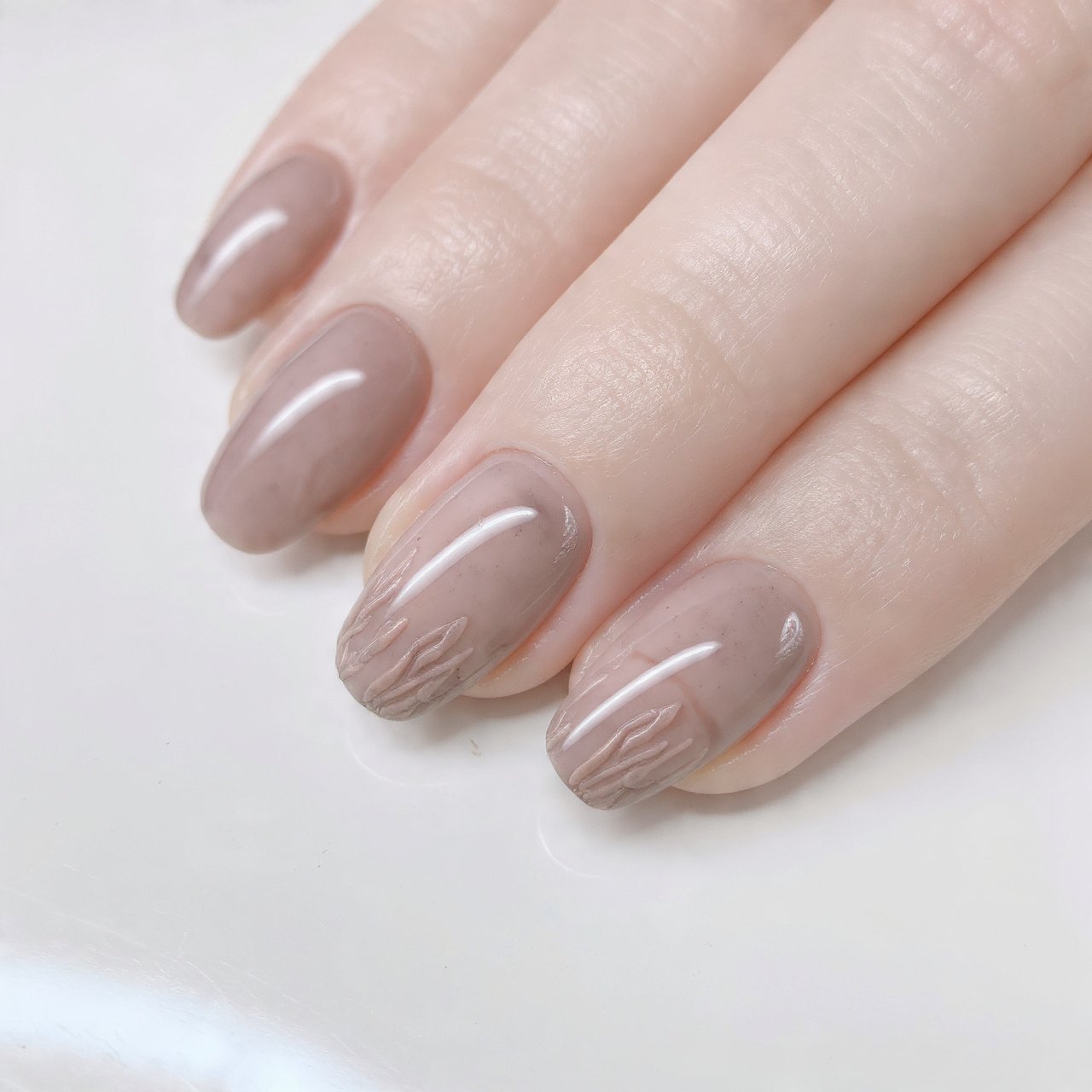 soft taupe stone neutral acrylics attractive nails