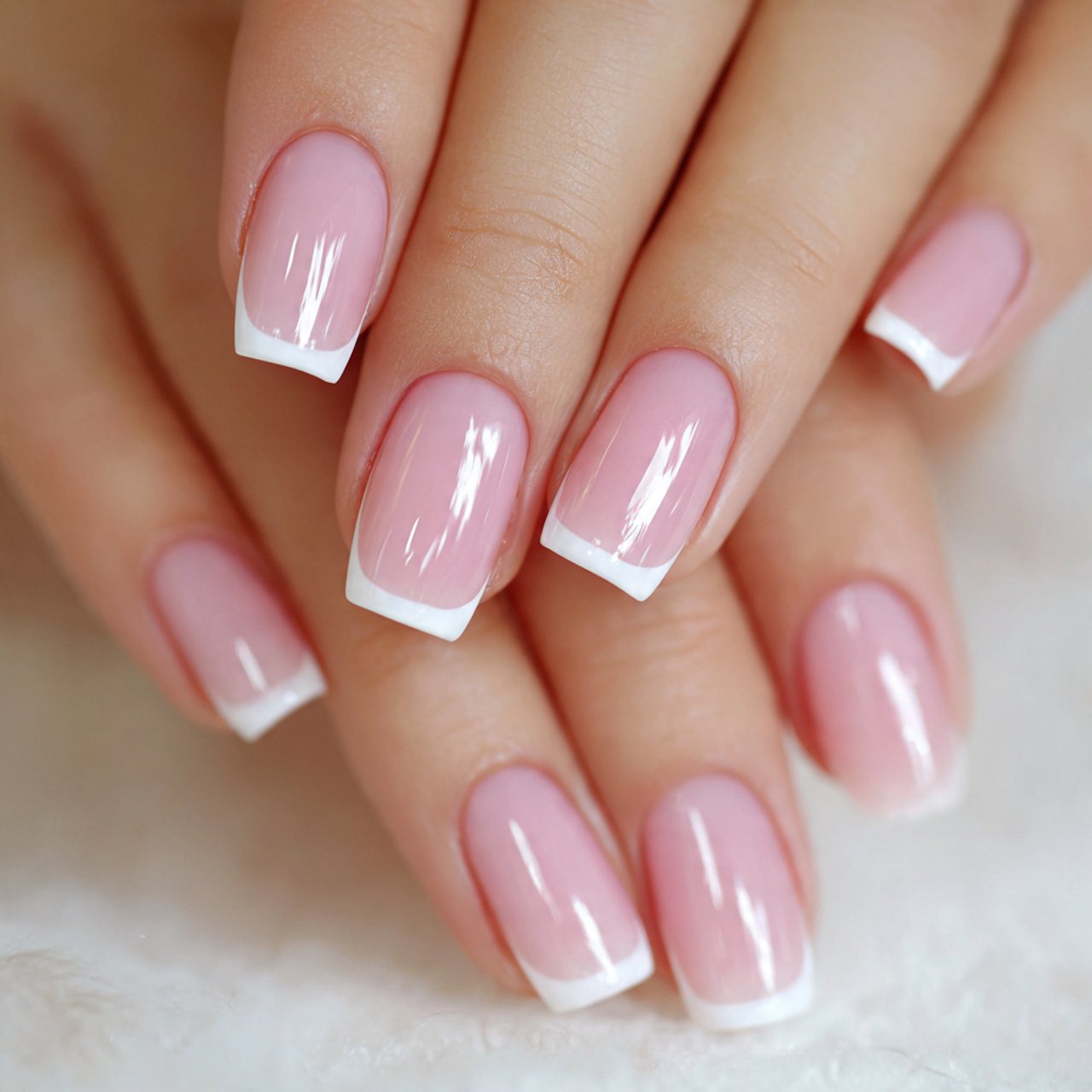 square french tip nails attractive look nails