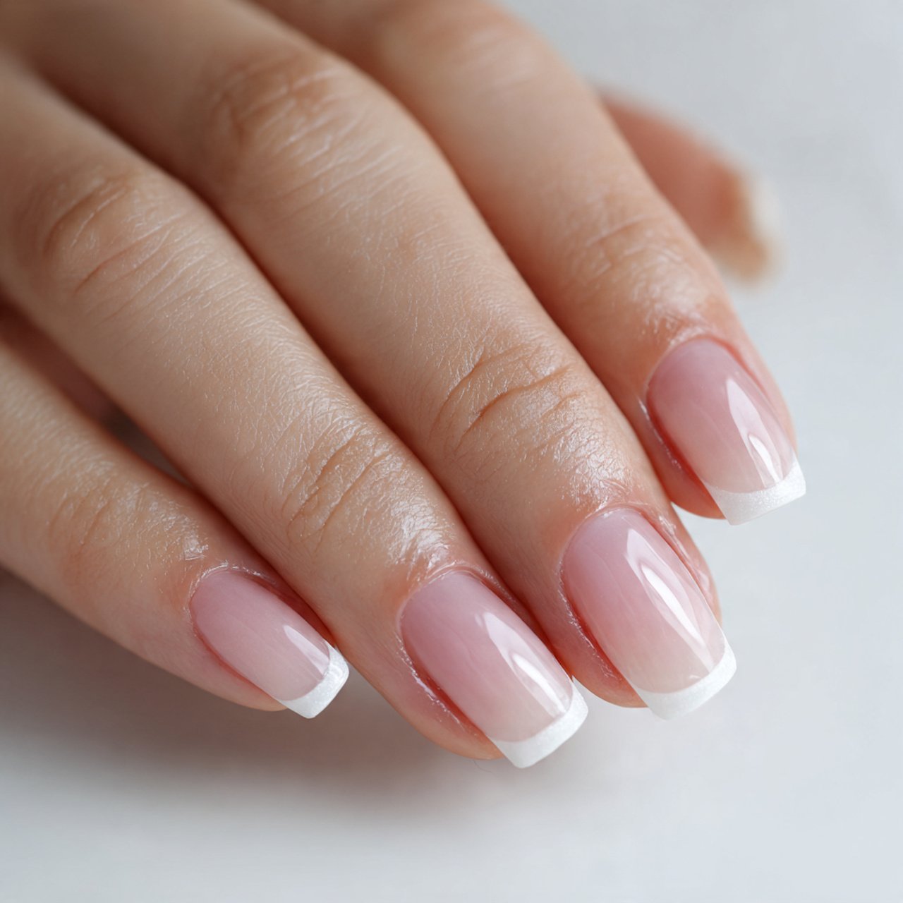 Nails Inspiration Square: 15 Chic, Salon-Approved Designs for a Clean and Stylish Look 9 square french tips with a base natural nails