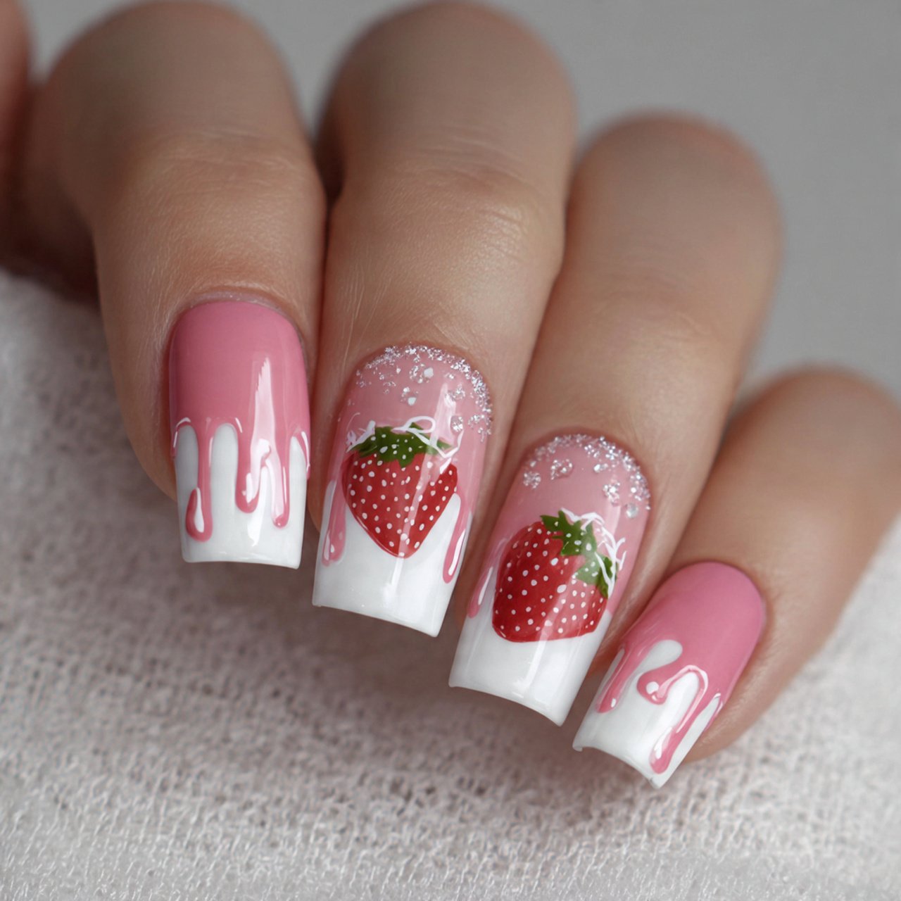 Nails Inspiration Summer: 15 Fresh, Stylish Nail Ideas for a Polished Seasonal Look 8 strawberry milk nails attractive nails 1
