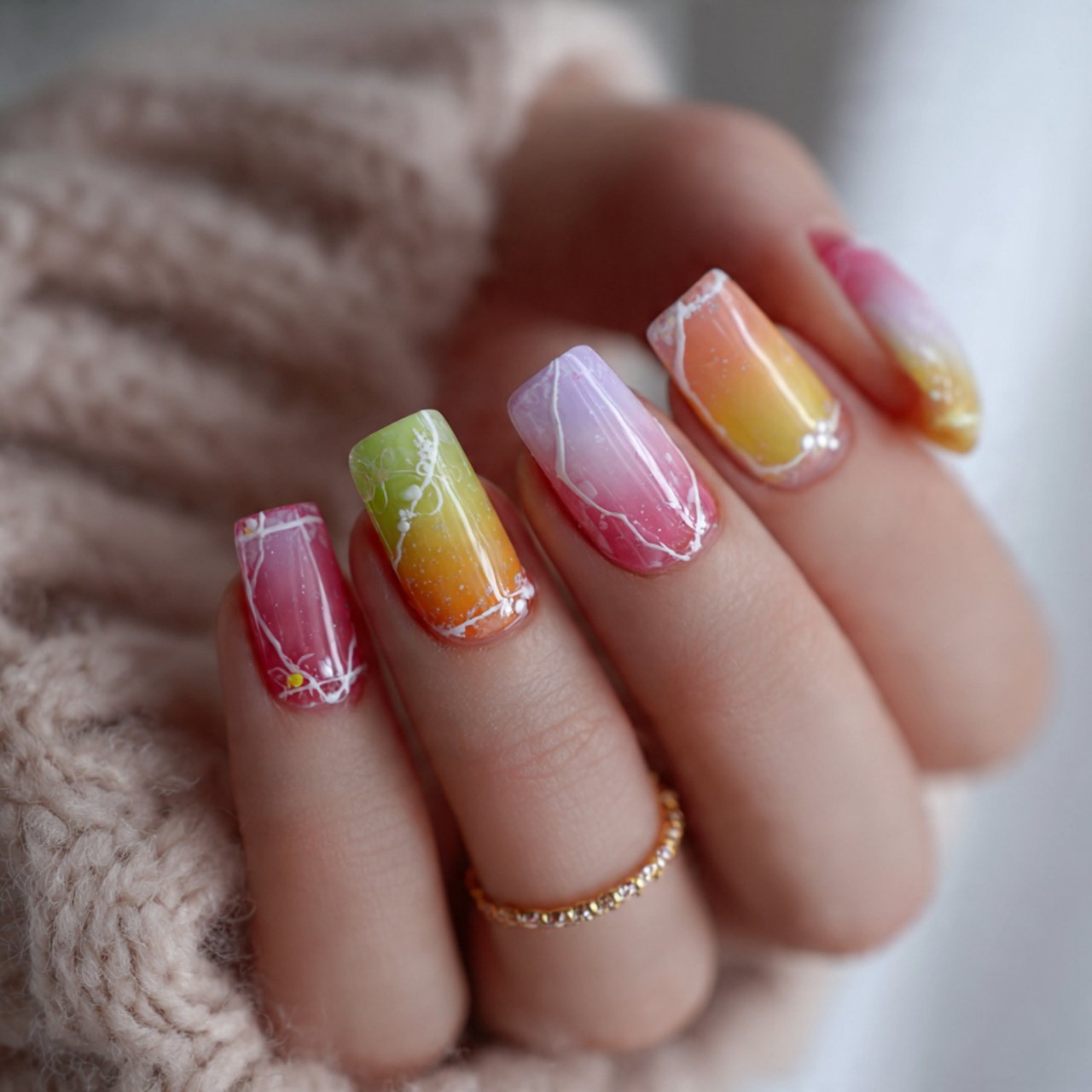 syrup square nails pretty nails