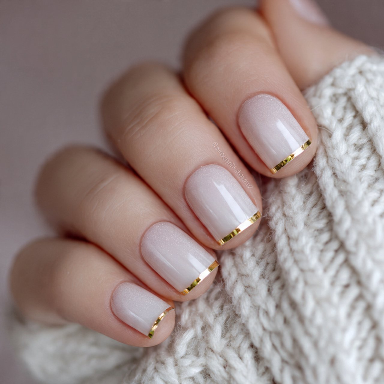 thin gold line at the cuticle minimal jewelry effe
