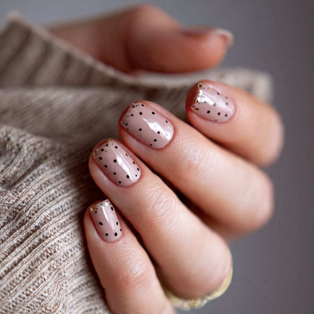 tiny dot accent short nail designs beautiful nails