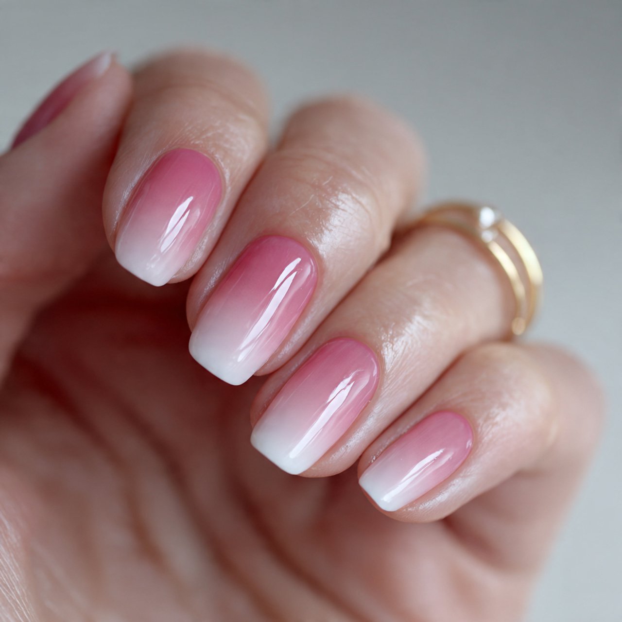 to milk ombr pretty nails