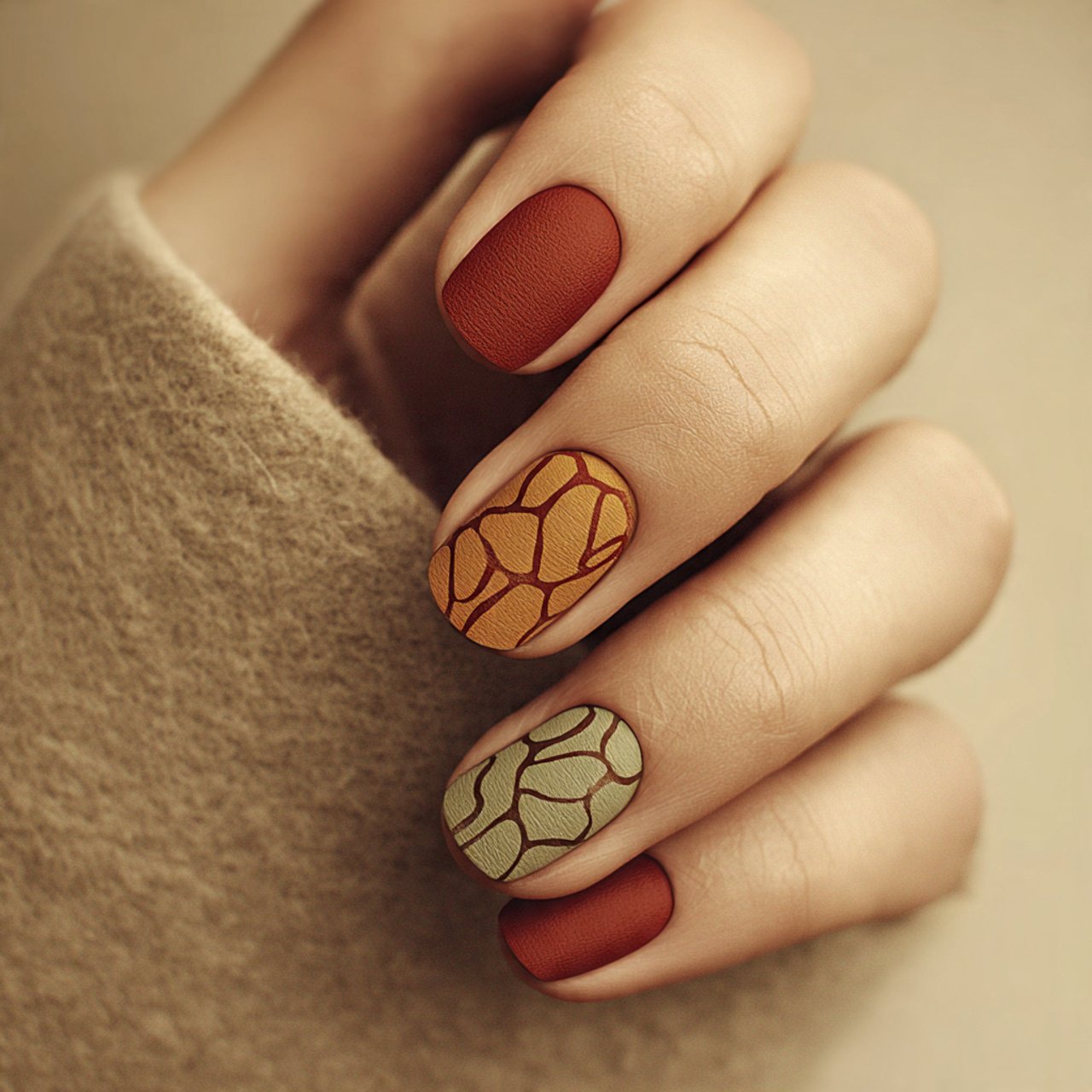 tortoiseshell brown nails coolest nails