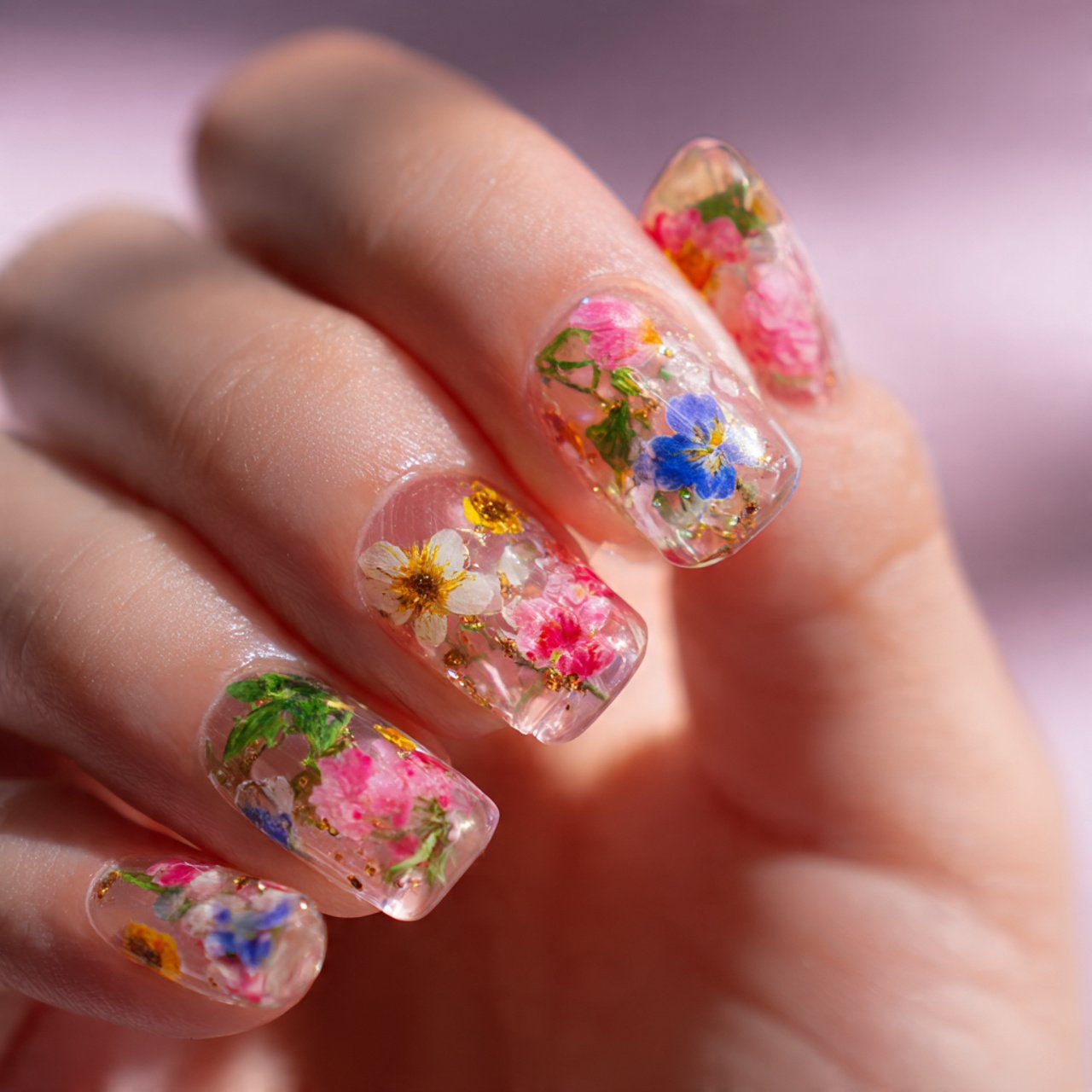 transparent jelly nails tiny nails