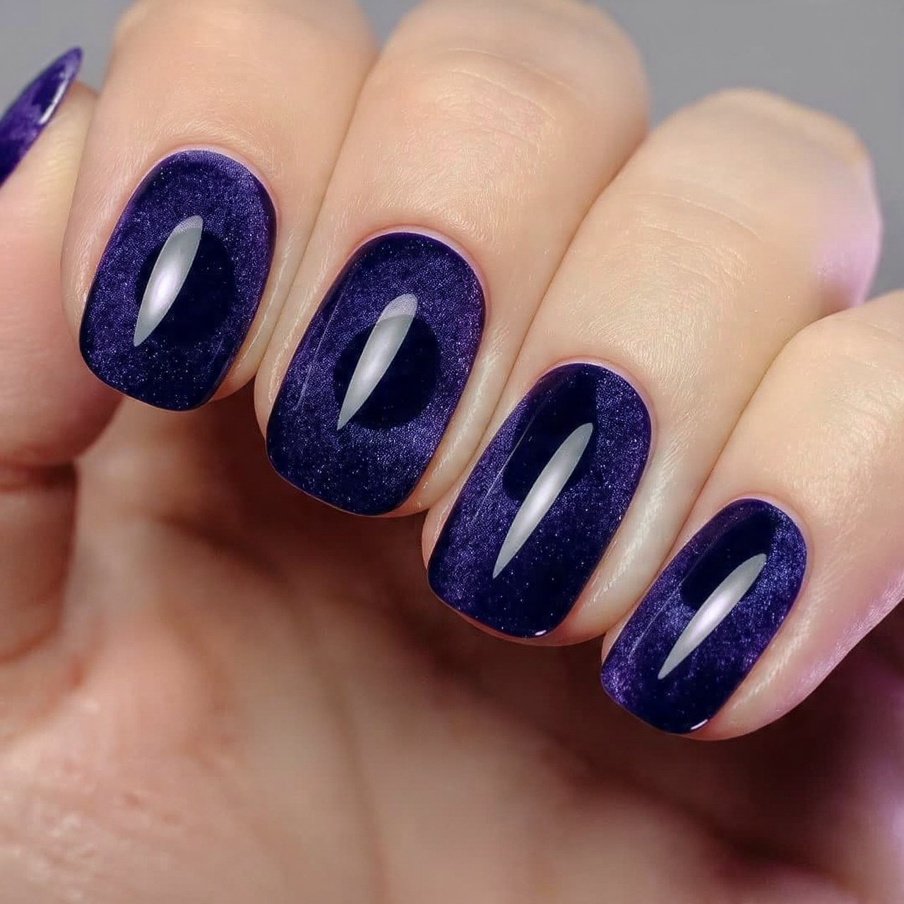 velvet cat eye magnetic soft glow nature look nail