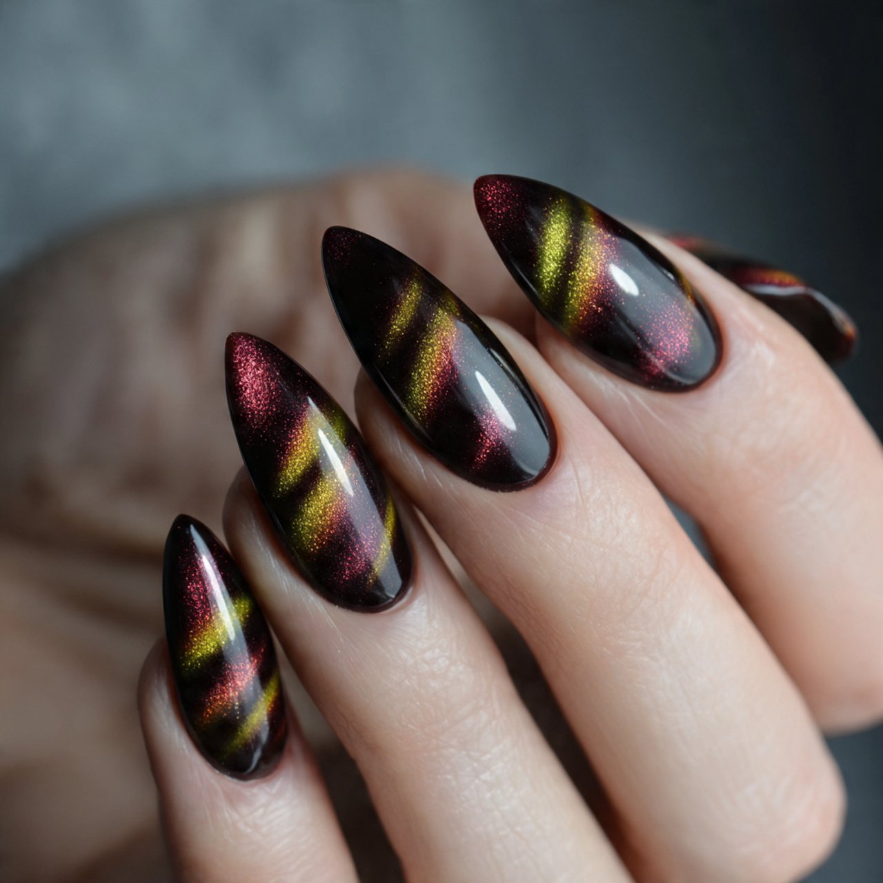 velvet cat eye soft magnetic glow attractive nails