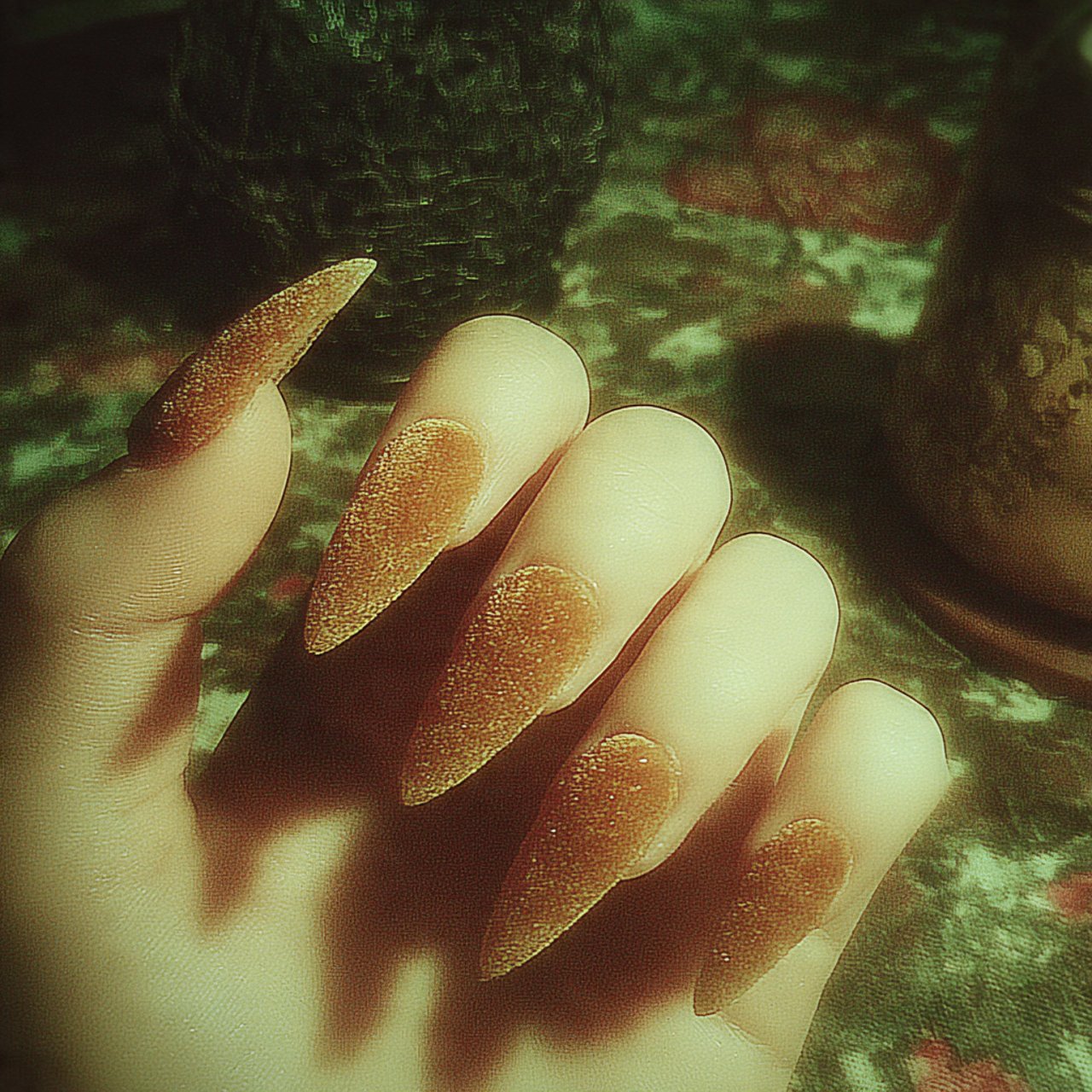 velvet cat eye stiletto in champagne attractive na