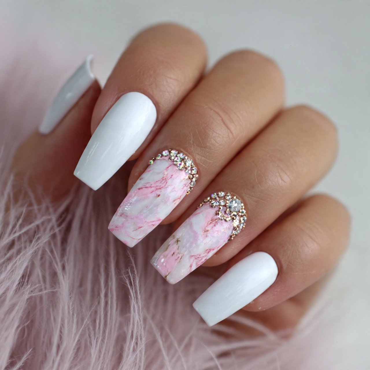 white ballerina nails pretty nails 1