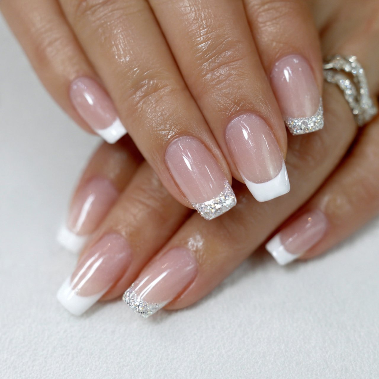 white french tip nails elegant nails