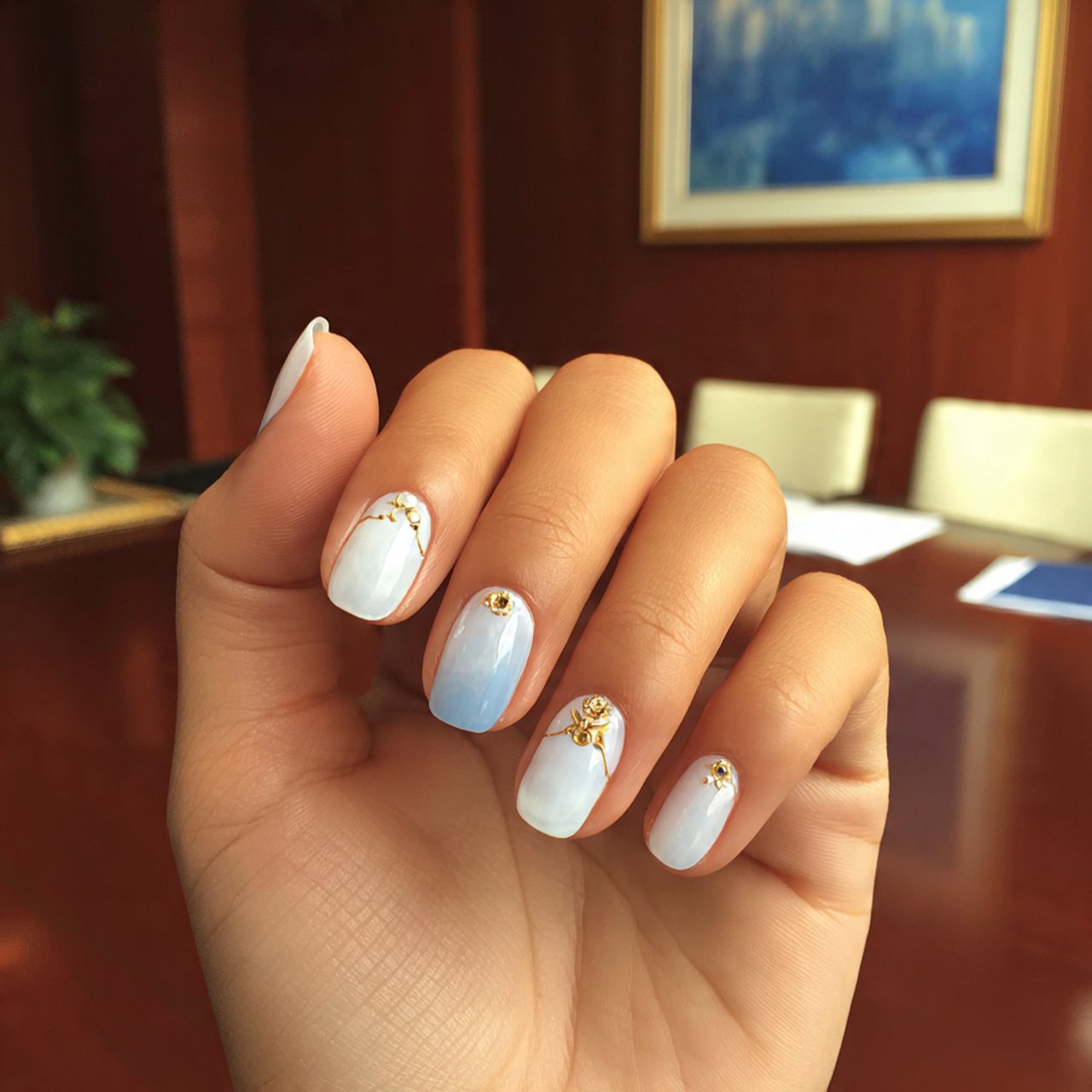 white pearl coffin nails attractive nails