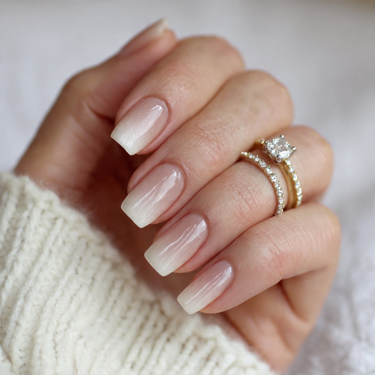 baby boomer ombre formal nails