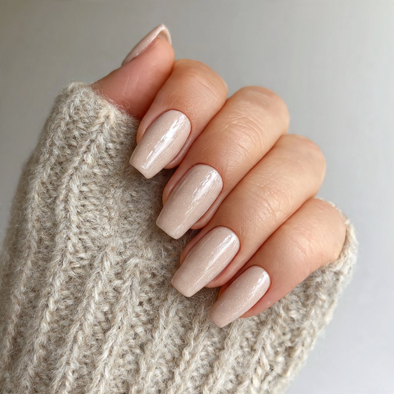 beige effetto naturale nails