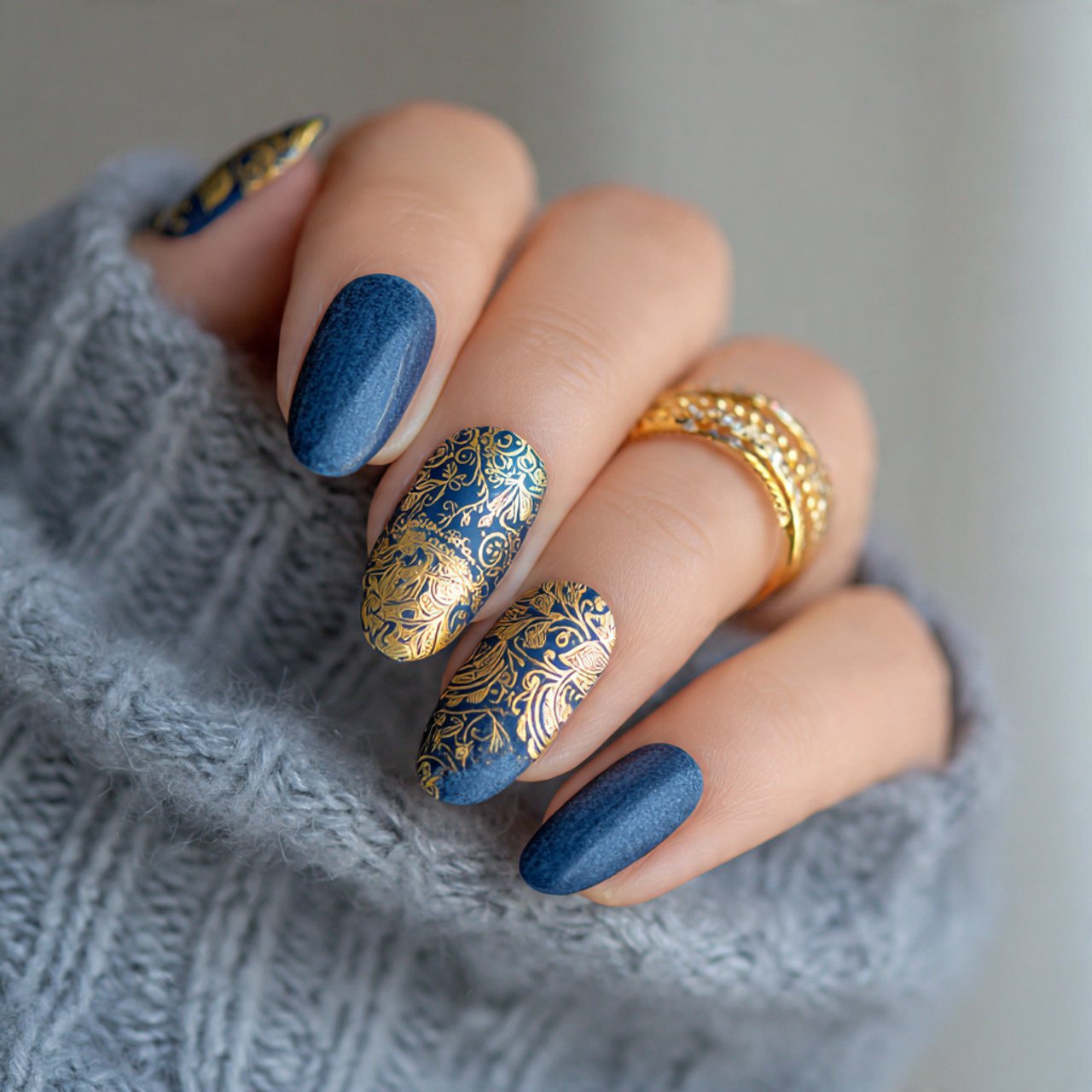 Blue and Gold Nails: 15 Luxe, Wearable Designs That Look Instantly Polished