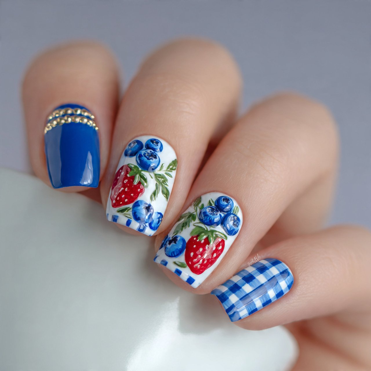 blueberry picnic nails