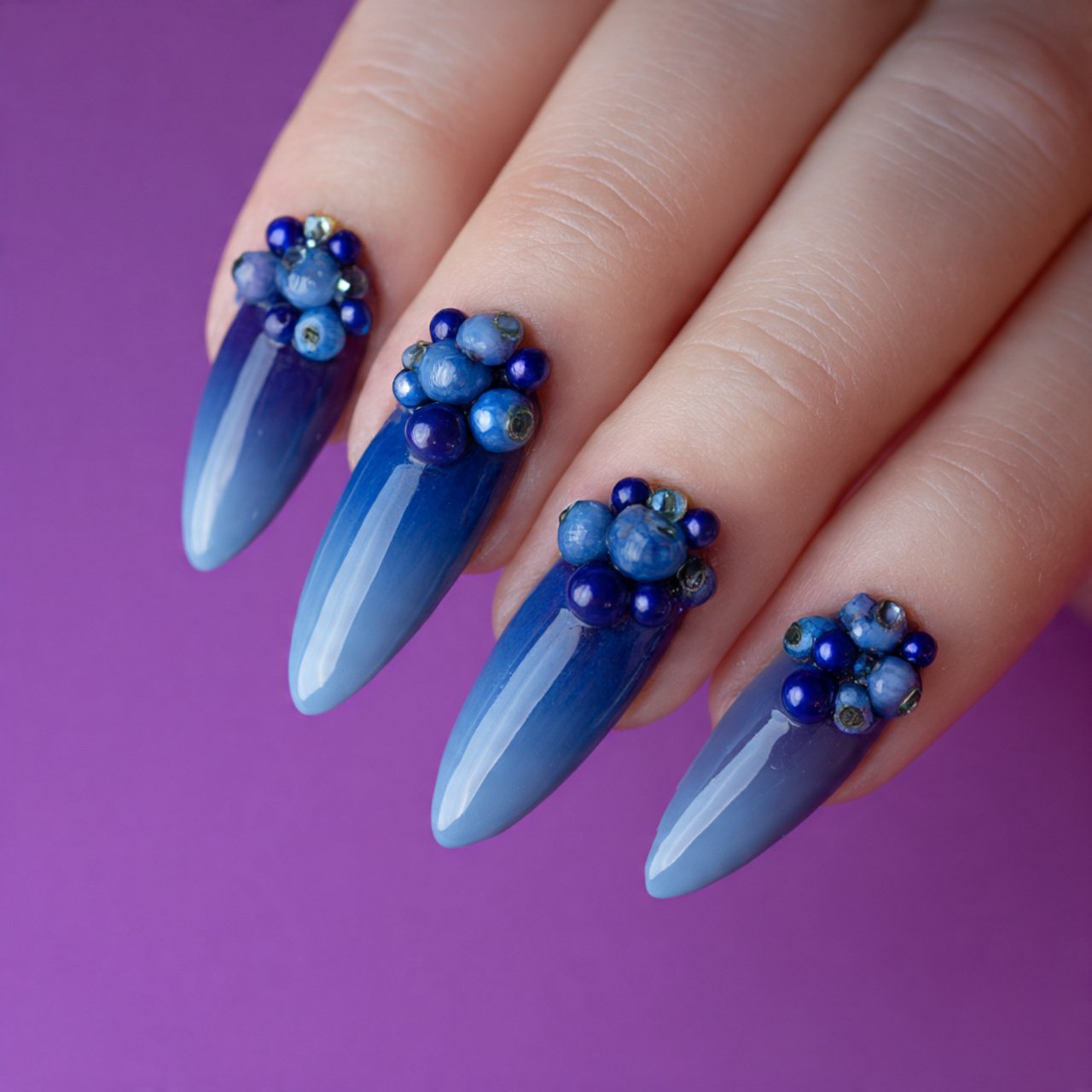 blueberry skittle nails