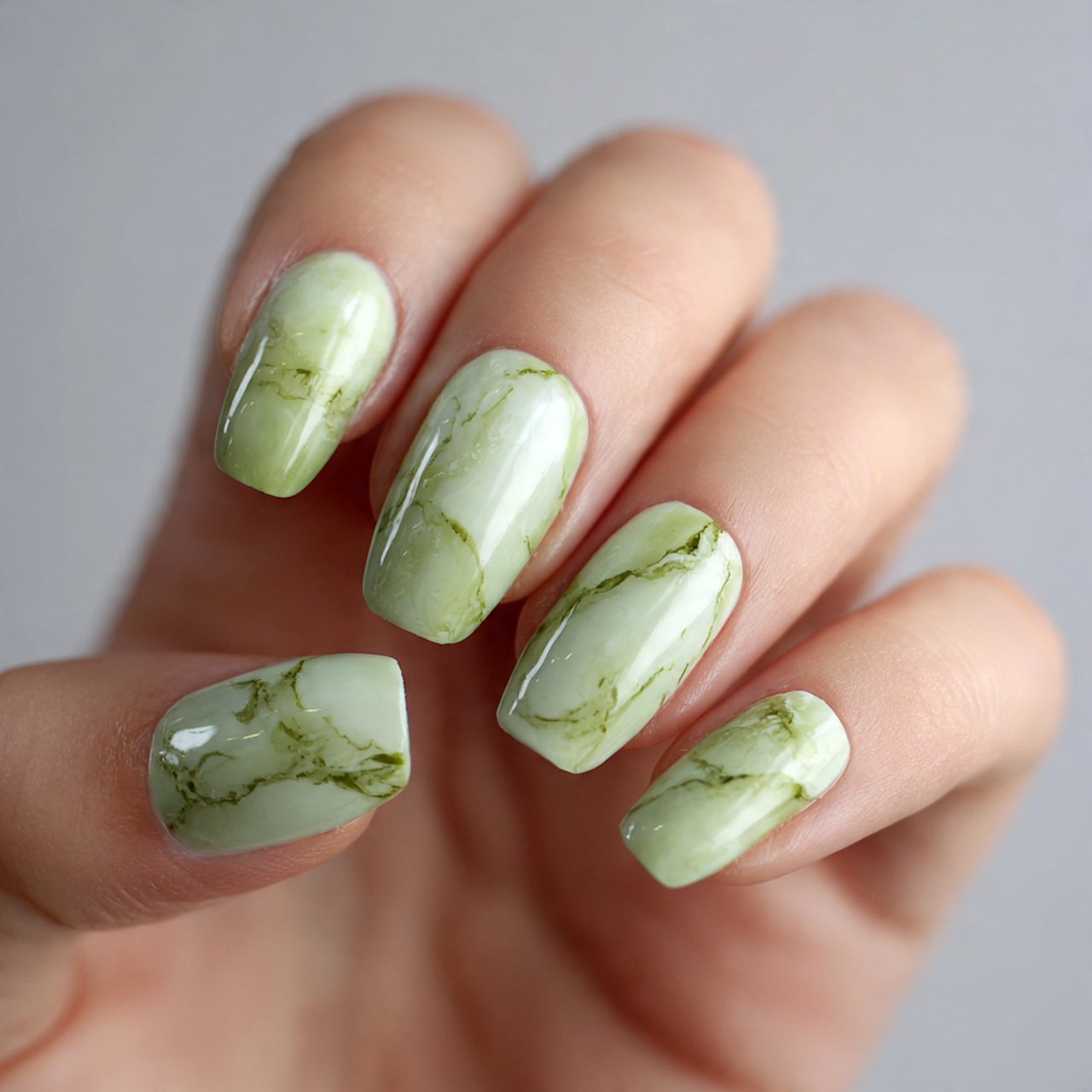 celadon marble nails
