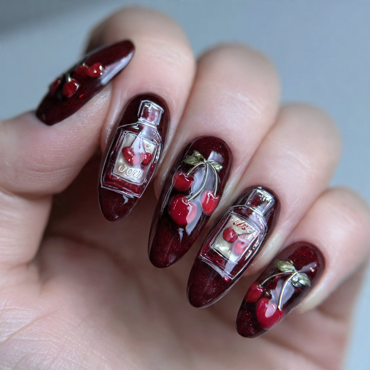 cherry cola jelly nails