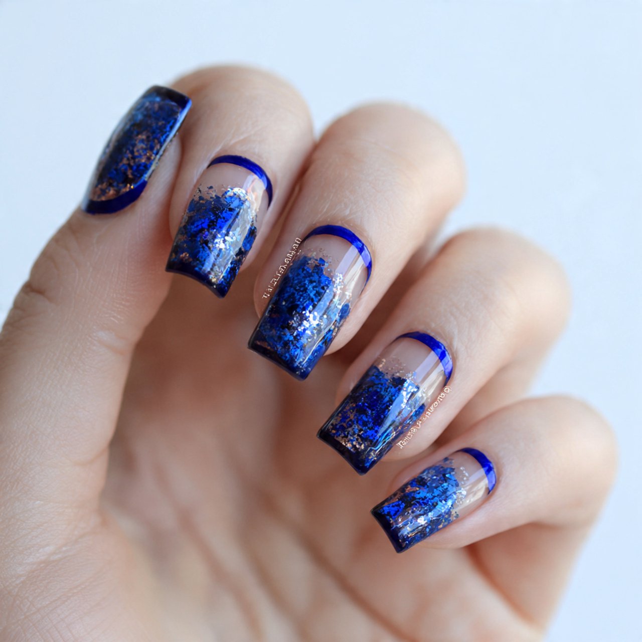 cobalt negative space nails 2