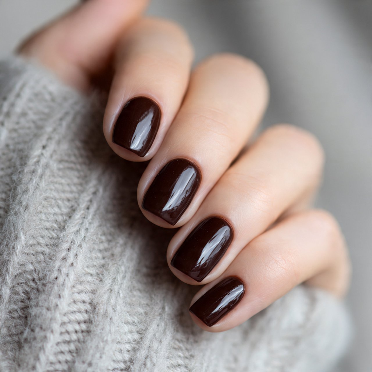 dark mocha nails
