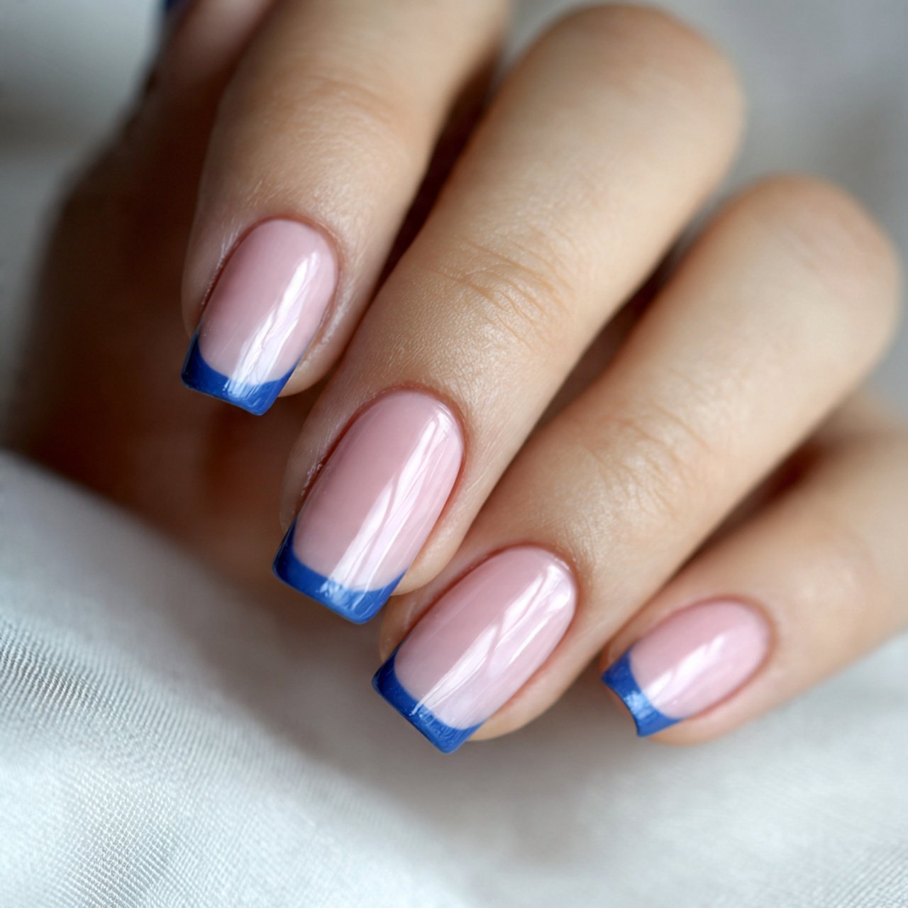 dual tone french quick nail art nails