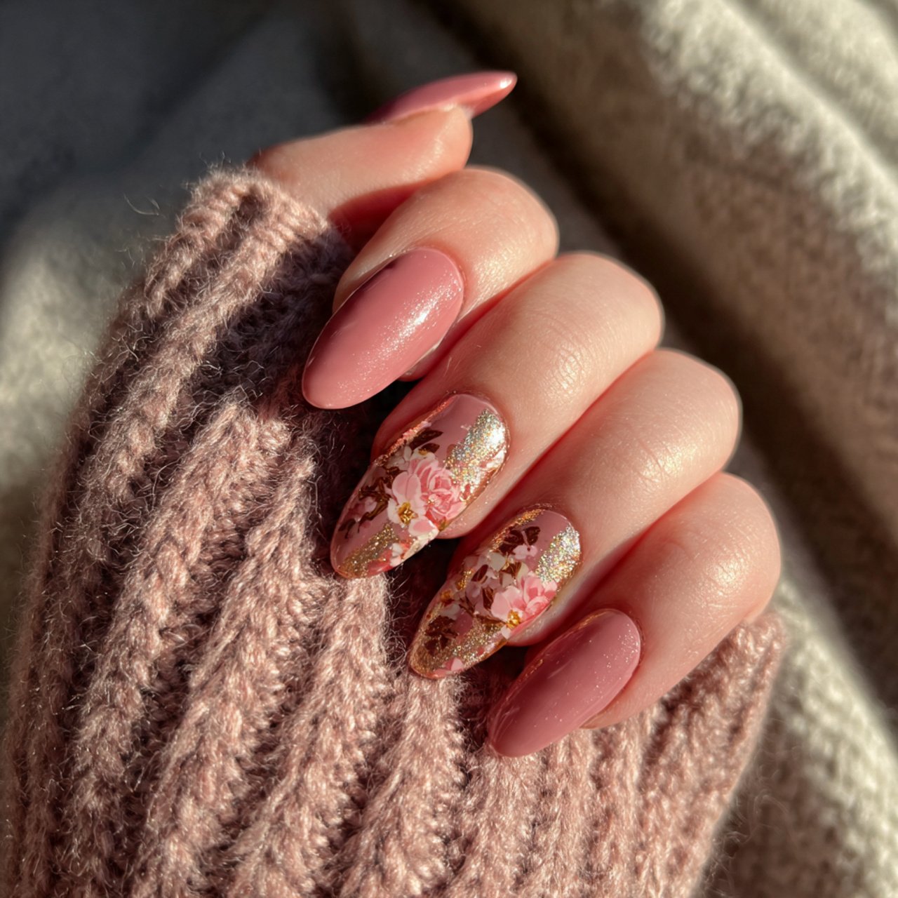 glazed blush hello nails